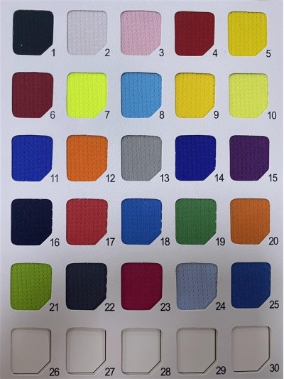 ZJ-DC S0191 Parallel Bird's Eye Weight: 150GSM Width: 185CM Composition: 100%Polyester Moisture Wicking 45 degree